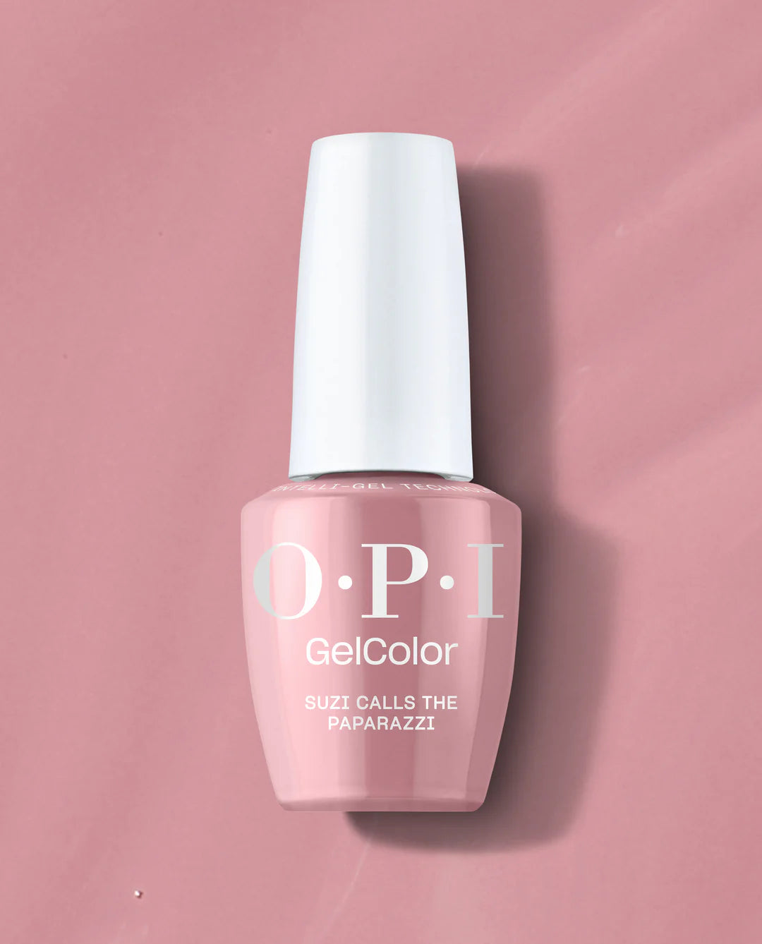 OPI Intelli GelColor Suzi Calls the Paparazzi gel nail polish bottle with vibrant pink shade and glossy finish.