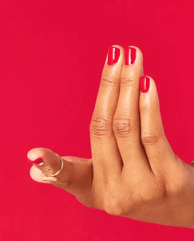 OPI Intelli GelColor The Thrill Of Brazil gel nail polish in vibrant coral-orange shade, with smooth glossy finish.