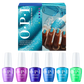 OPI IntelliGel Summer 2026 Trip To The Brite Side Collection gel polish bottles in an add-on kit, showcasing vibrant gel color shades.