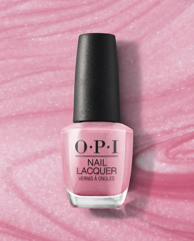 OPI Aphrodite's Pink Nightie nail polish bottle with pink lacquer, showcasing the OPI brand and smooth, glossy finish.