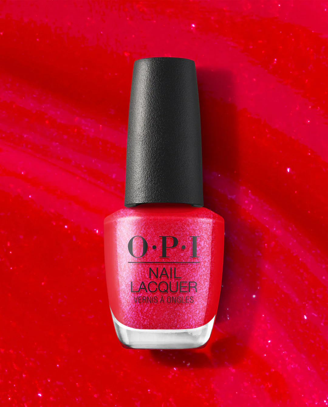 OPI Big Apple Energy nail polish in vibrant pink shade, glossy finish, in a sleek OPI bottle.