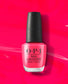 OPI Bright Where I Belong! Of My Life nail polish bottle with bright lavender color and brand label visible.
