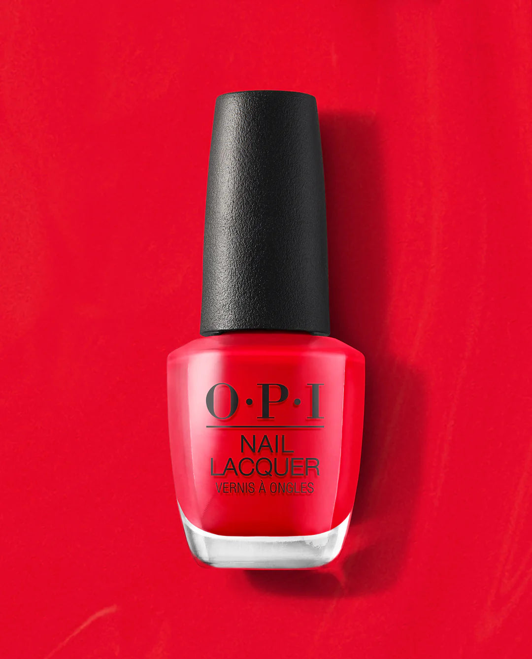 OPI Nail Polish in Cajun Shrimp shade, a vibrant coral nail lacquer with glossy finish, displayed in the image.