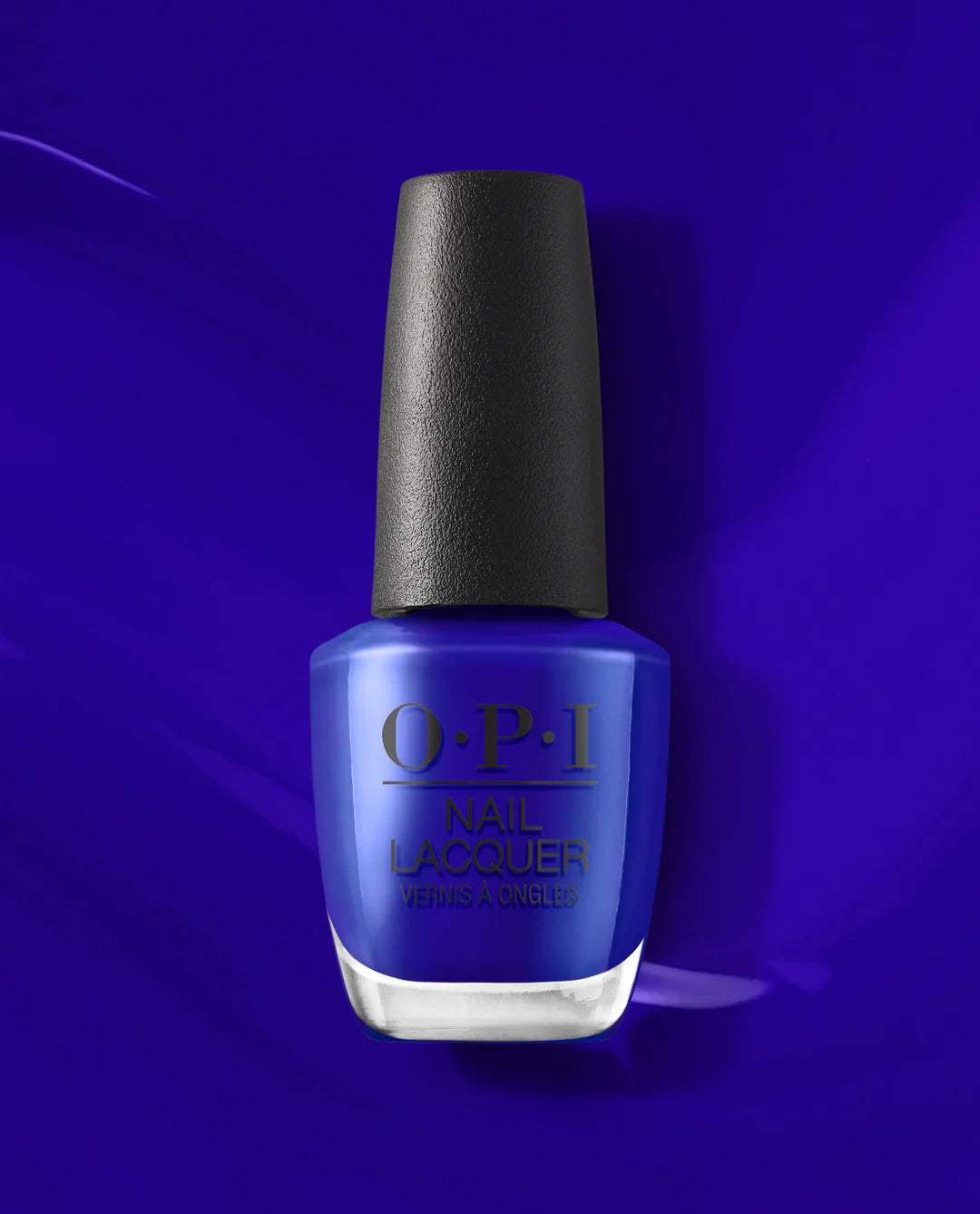 OPI Nail Polish in Catch a Wave of Happiness NLS075, vibrant turquoise nail lacquer with a glossy finish.