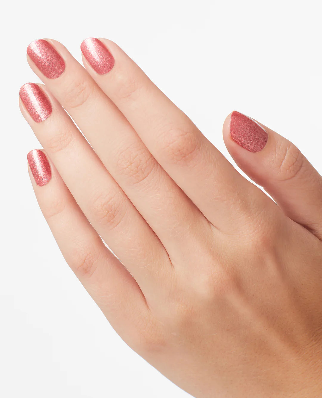 OPI Cozu-Melted In The Sun nail polish in a warm, melted caramel shade, displayed on a neutral background with bottle visible.