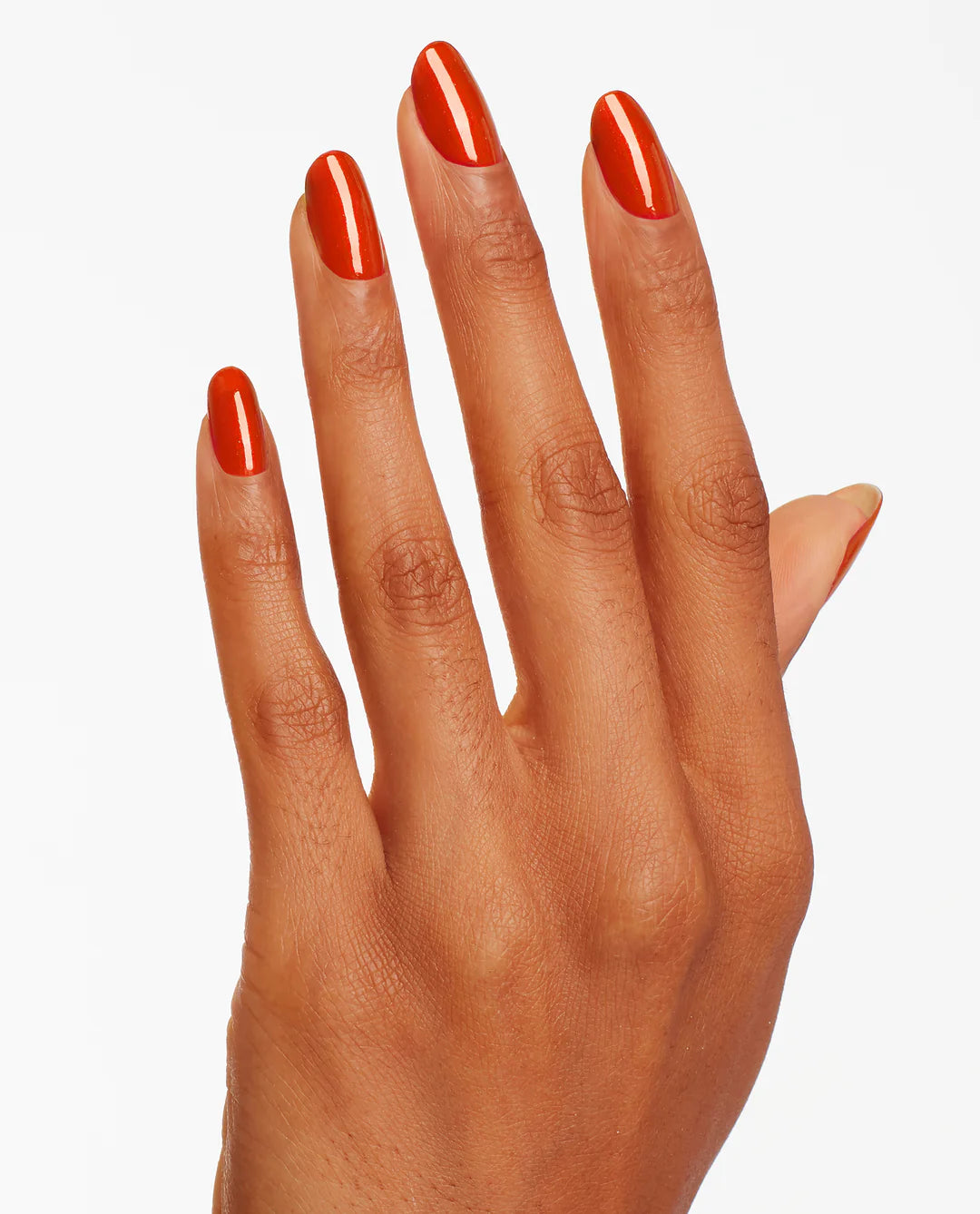 OPI Nail Polish in Gimme A Lido Kiss shade, vibrant coral pink color, smooth application, bottle with brand label visible.