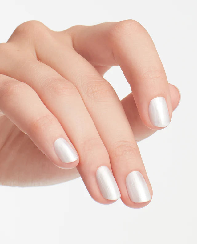 OPI Kyoto Pearl NLL03 nail polish bottle with pearlescent light pink shade and shiny finish.