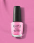 OPI Nail Polish Makeout-Side #P002 in a vibrant pink shade, showcasing the sleek bottle and glossy finish.