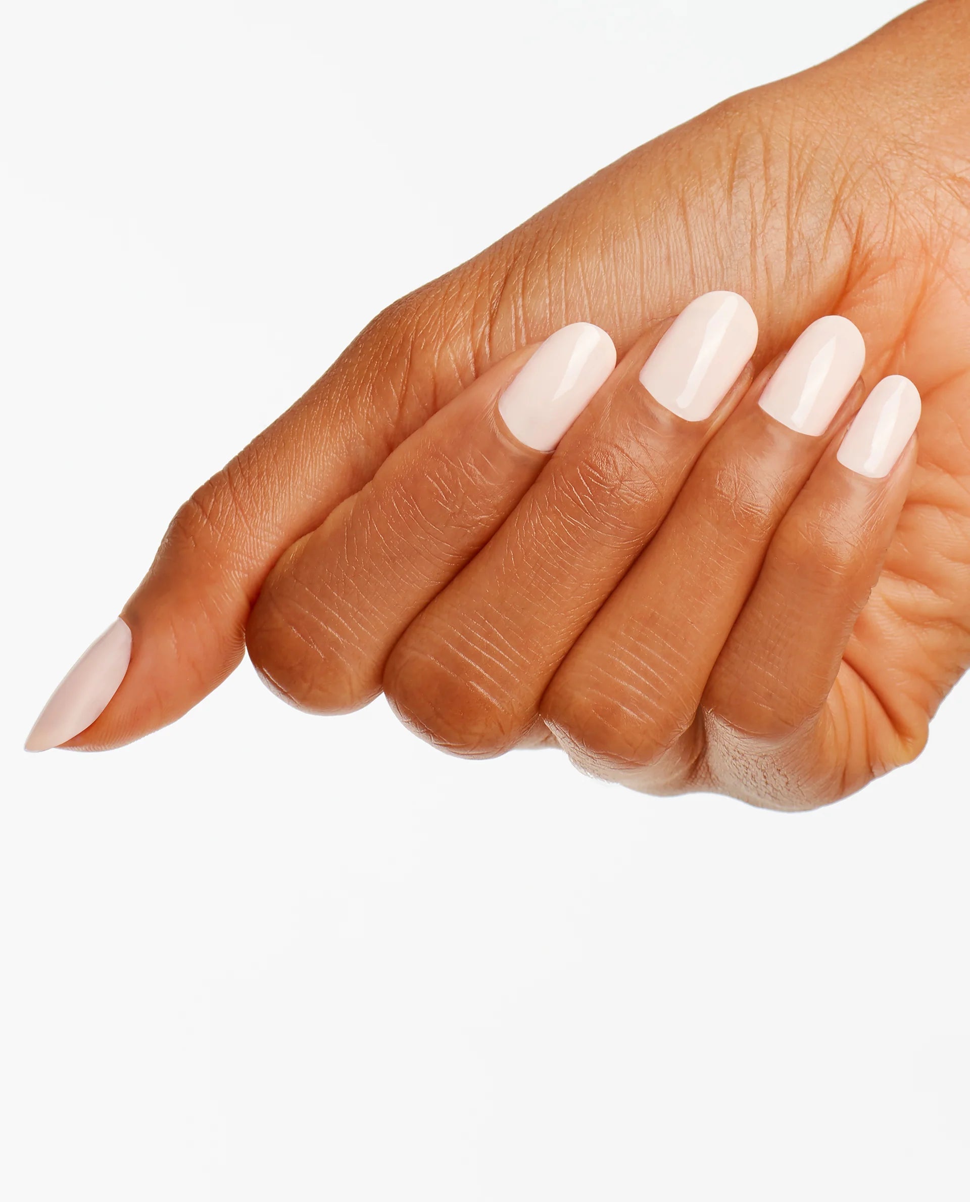 OPI Nail Polish in Mimosas For Mr. and Mrs. shade, featuring a close-up of the bottle and a manicured hand with matching nail color.