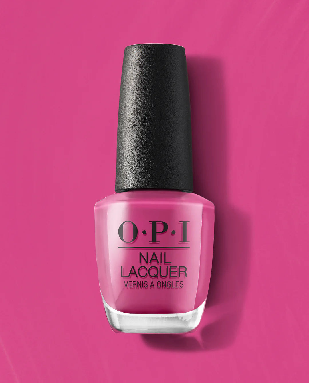 OPI Nail Polish in No Turning Back From Pink Street NLL19, vibrant pink nail lacquer with smooth, glossy finish.