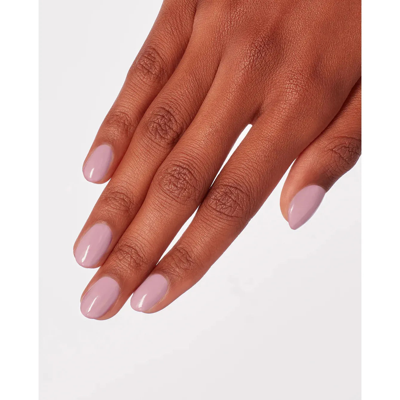 OPI Nail Polish in Ink on Canvas shade, bright pink nail color with glossy finish, displayed on a hand with manicured nails.