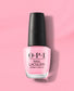 OPI Pink-Ing Of You nail polish bottle with pink lacquer, showcasing the bright, glossy pink shade in the glass container.
