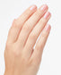 OPI Nail Polish in Rosy Future shade, displaying a smooth, glossy pink nail polish swatch on a neutral background.