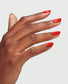 OPI Nail Polish in Rust & Relaxation shade, showcasing a rich rust-colored nail polish on neatly manicured nails.