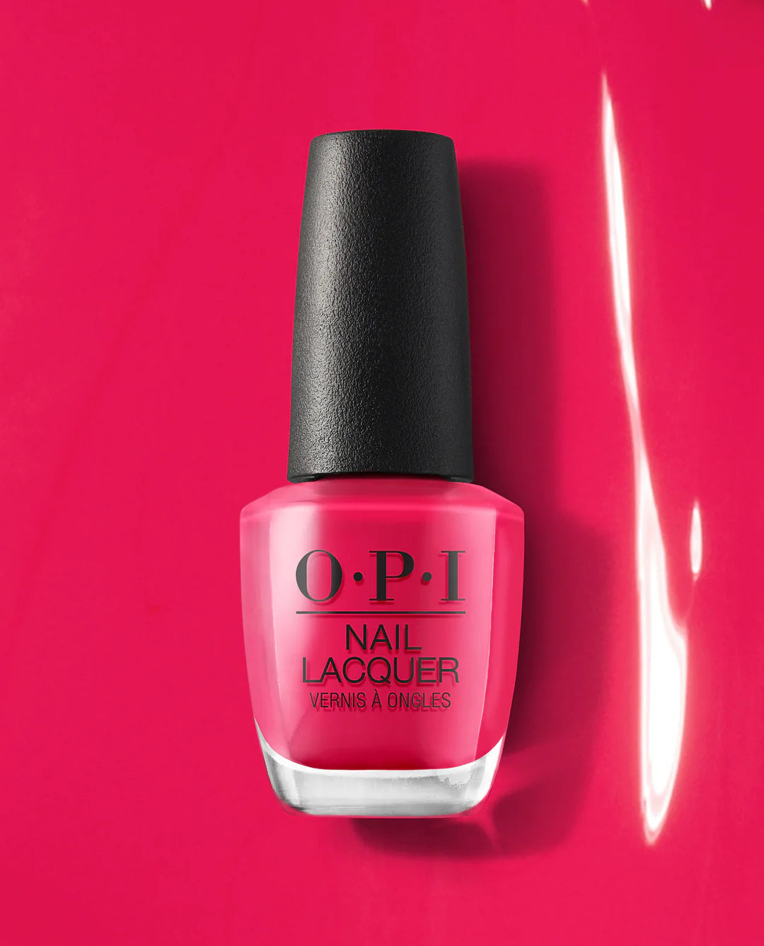 OPI She’s a Bad Muffuletta! nail polish bottle with dark purple lacquer, showcasing the OPI nail polish brand and product color.
