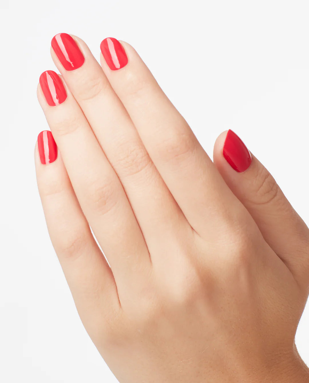 OPI Nail Polish in She’s a Bad Muffuletta! #N56, showcasing the vibrant, glossy nail color applied on well-manicured nails.