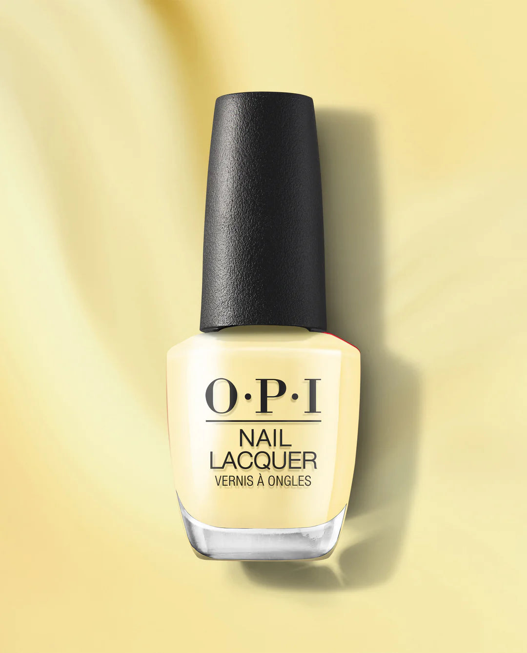 OPI Sunny Bunny NLS069 nail polish bottle with bright yellow lacquer for manicures and nail art.