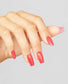 OPI Nail Polish in Tempura-Ture Is Rising, vibrant yellow-orange shade, glossy finish, with nail polish bottle and swatch on nails.