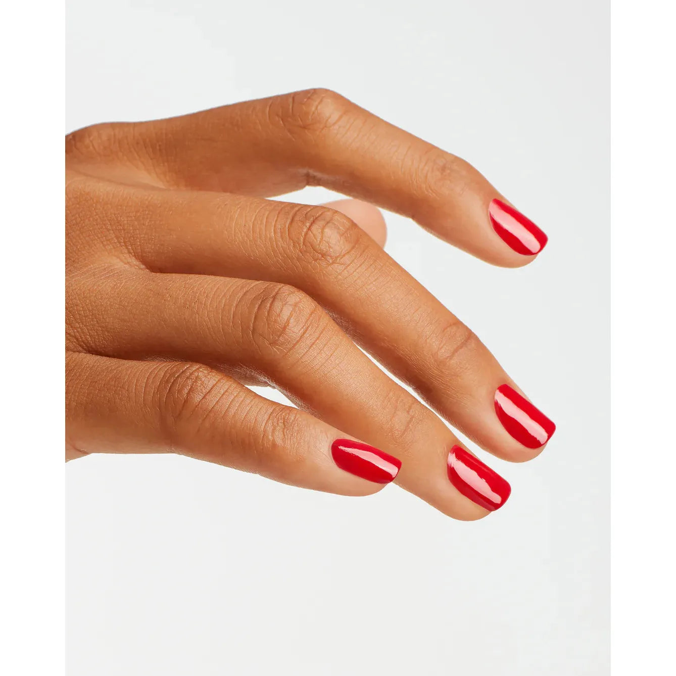 OPI nail polish in The Thrill Of Brazil shade, vibrant pink color, showcased on a nail with a smooth, glossy finish.