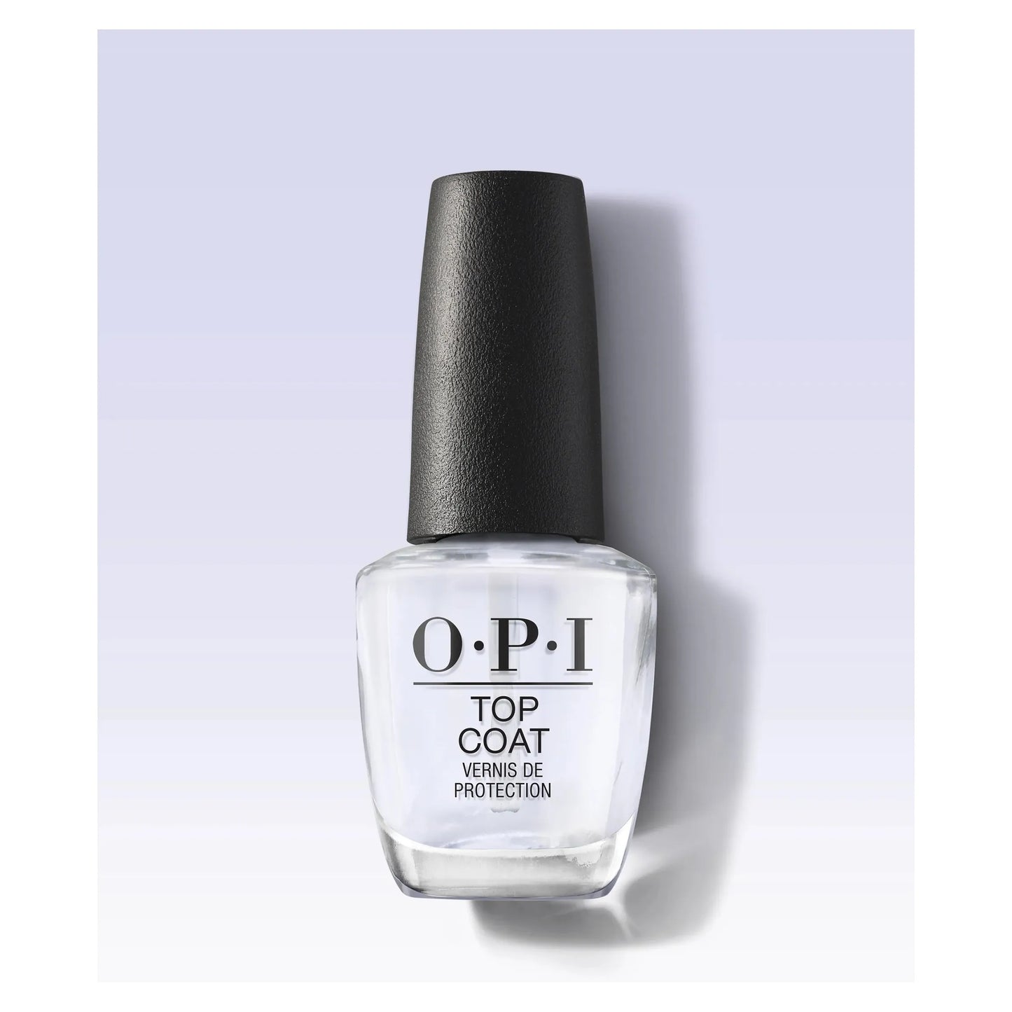 OPI Nail Polish Treatment Top Coat, clear glossy finish, designed for long-lasting nail polish protection and shine.