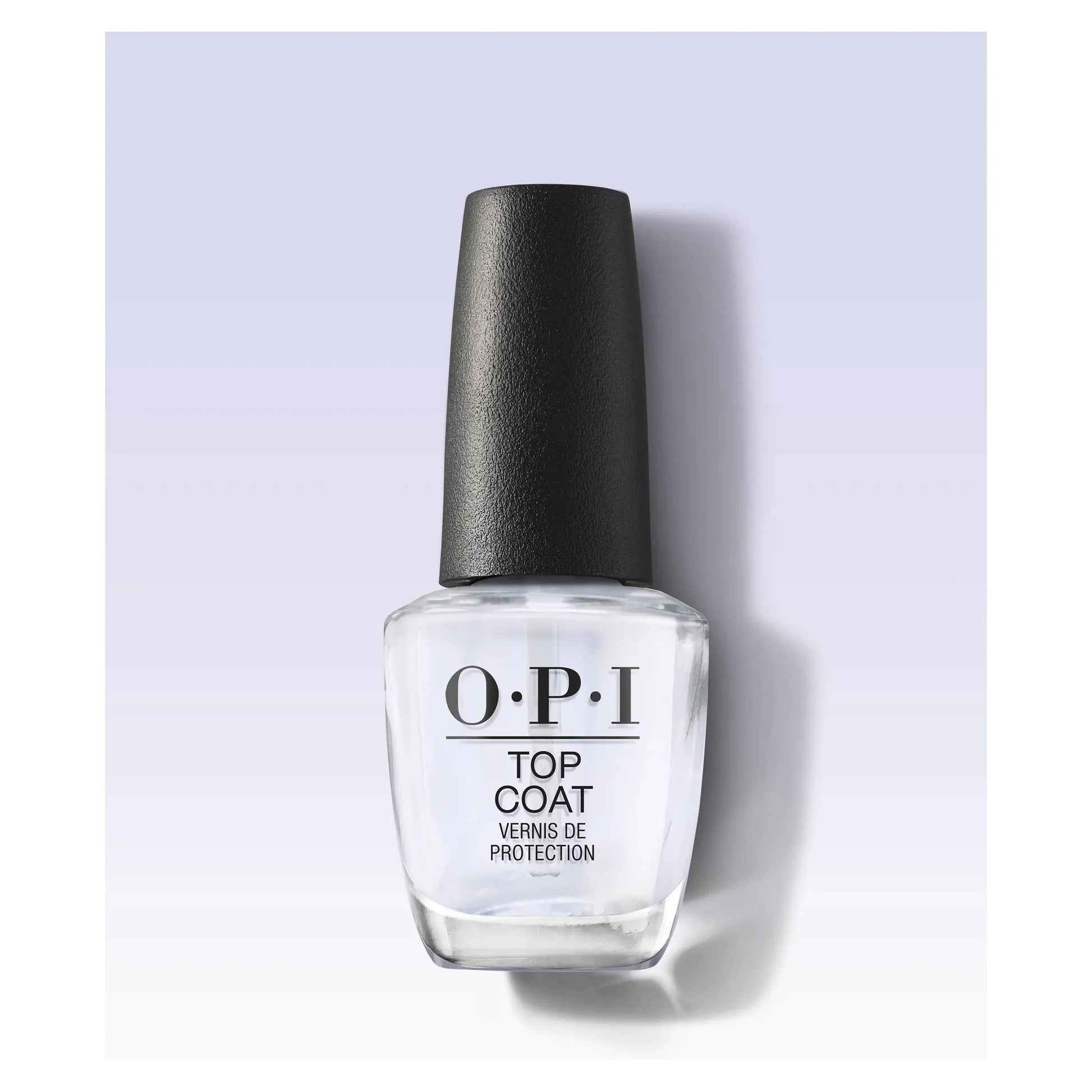 OPI Nail Polish Treatment Top Coat, clear glossy finish, designed for long-lasting nail polish protection and shine.