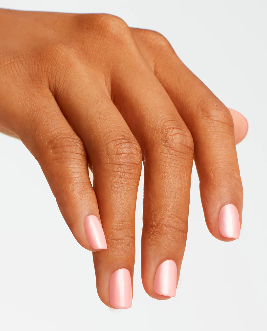 OPI Nail Polish in Tutti Frutti Tonga shade, bright orange nail color, with smooth glossy finish on neatly manicured nails.