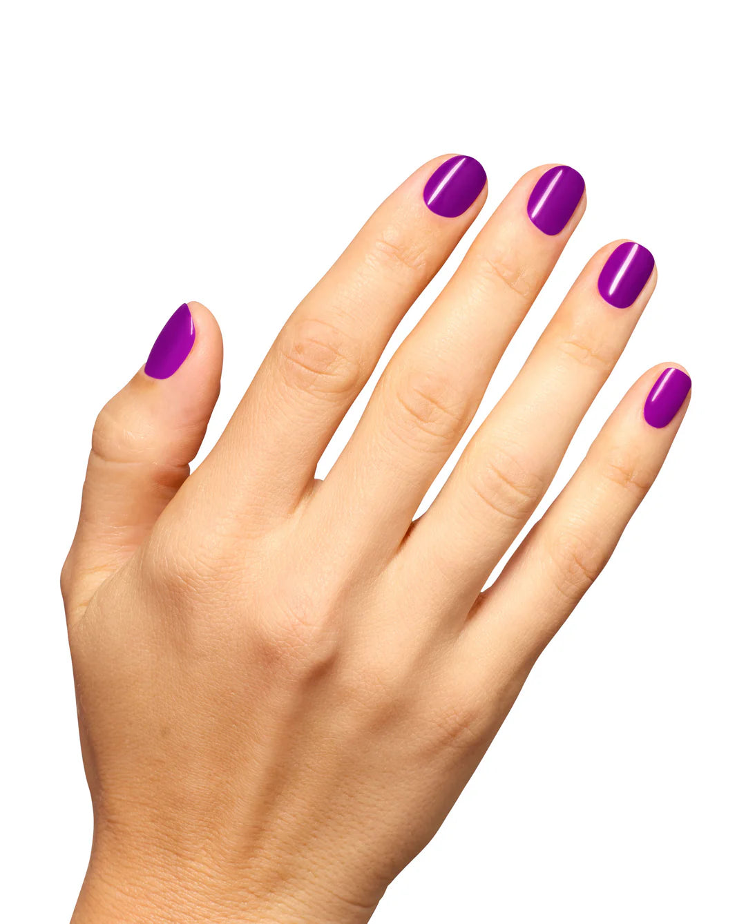 OPI Nail Polish Ultra Violet Daze with vibrant purple shade applied on nails in a close-up image.