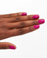 OPI Nail Polish in Without a Pout NLS016, showing the glossy pink shade applied on neatly manicured nails.