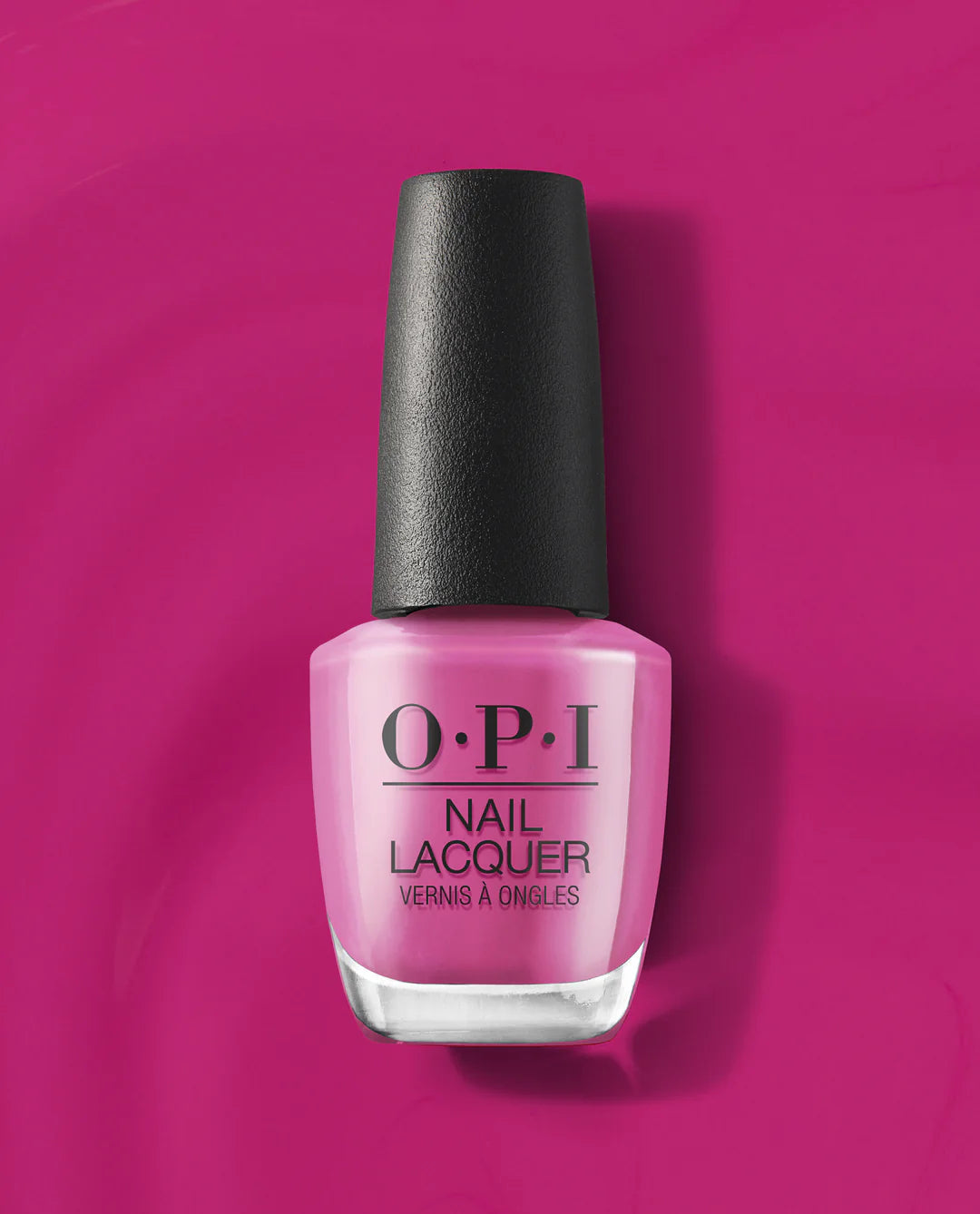 OPI Nail Polish Without a Pout NLS016 bottle with pinkish nude lacquer, glossy finish, and sleek rectangular shape.