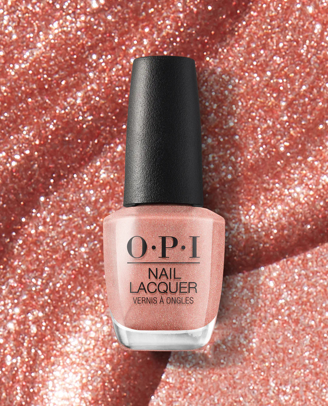 OPI Nail Polish Worth A Pretty Penne #V27 in a vibrant pink shade, glossy finish, bottle with brand label visible.