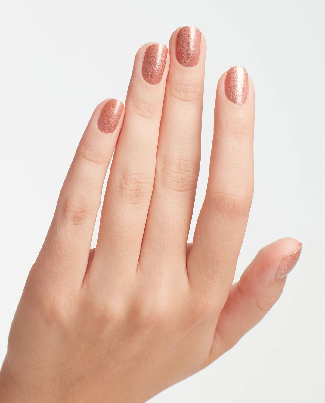 OPI Nail Polish in Worth A Pretty Penne shade, vibrant pink color with glossy finish, displayed on a nail art manicure.