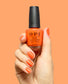 OPI Nail Polish in Your Zestination Awaits NLS084, showing vibrant nail lacquer application on neatly painted nails.