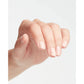 OPI Powder Perfection Bubble Bath powder nail color on a manicured hand with a bubble bath-themed nail design.