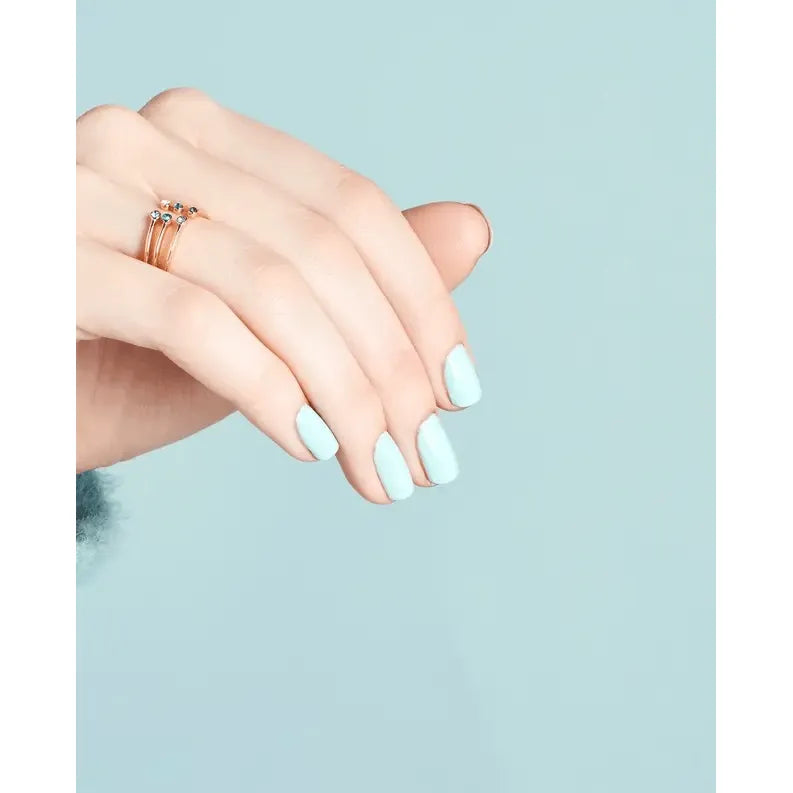 OPI Powder Perfection Gelato On My Mind powder nail color in soft pastel lavender shade with smooth textured finish.