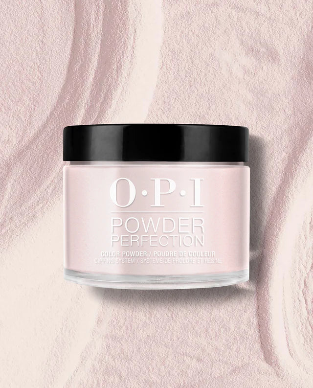 OPI Powder Perfection Love Is In The Bare #DPT69 powder nail color in a soft, nude shade with a smooth, matte finish.