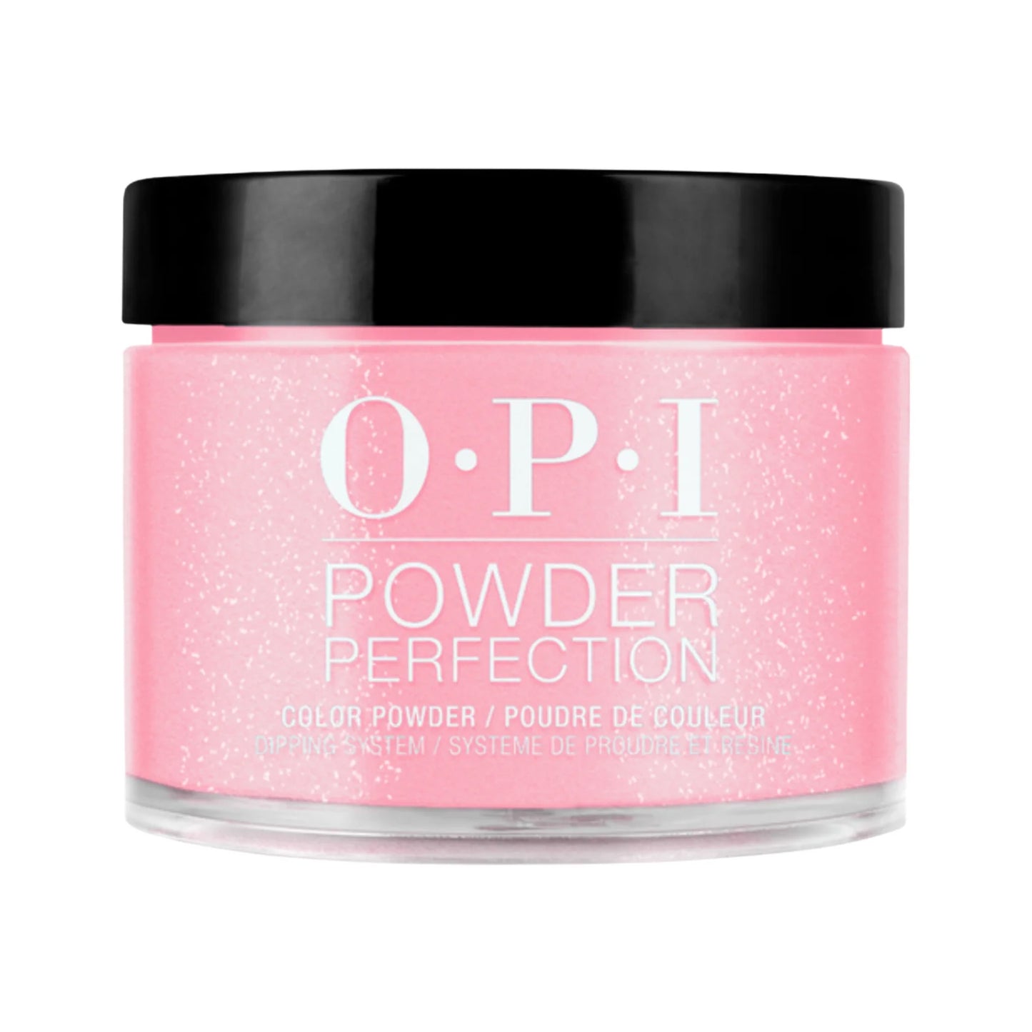 OPI Powder Perfection Pixel Dust #DPD51 powder nail color in a shimmering pink shade with a smooth, even finish.