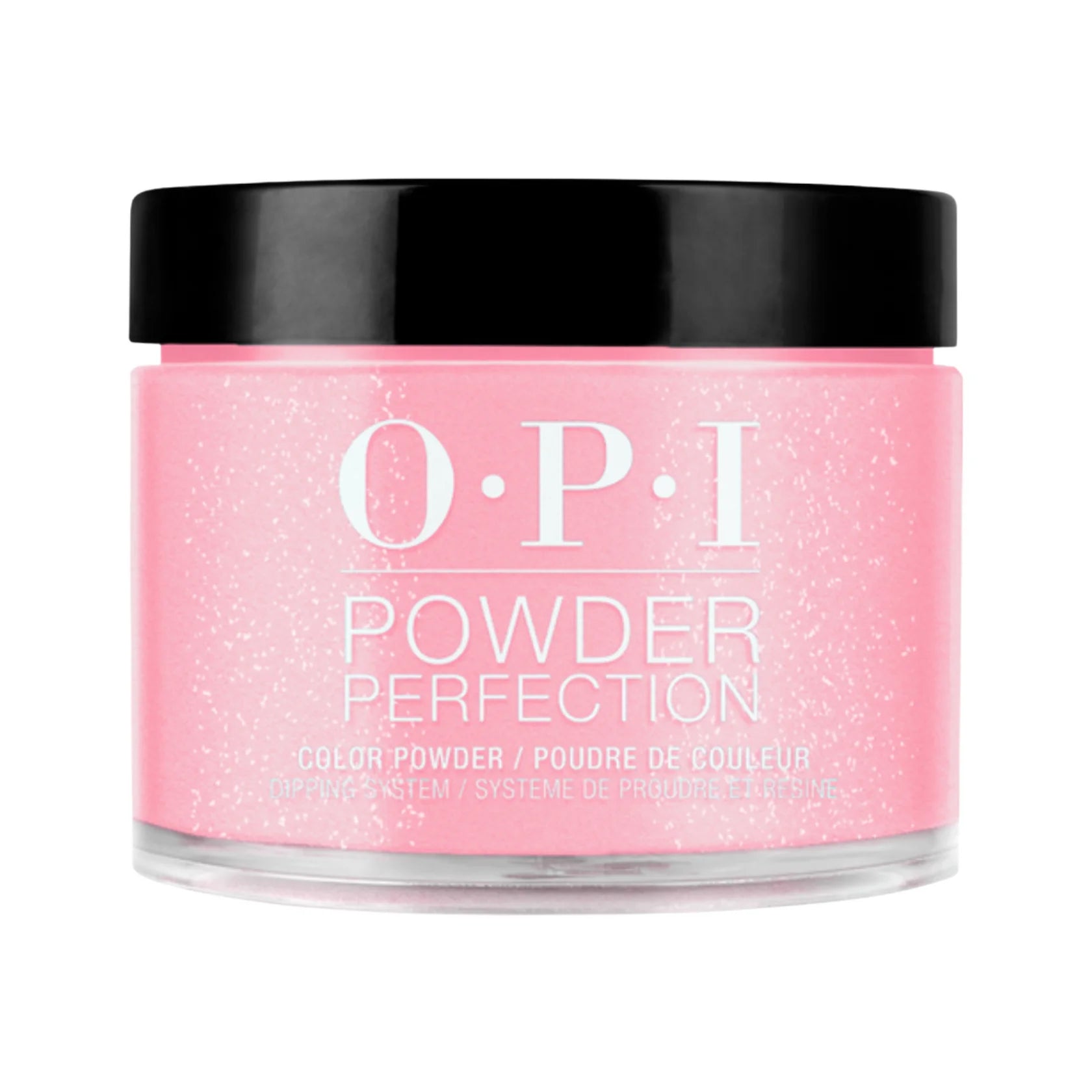 OPI Powder Perfection Pixel Dust #DPD51 powder nail color in a shimmering pink shade with a smooth, even finish.