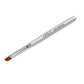 Orly dry nail brush with black handle and white bristles, designed for cleaning nails and cuticles.