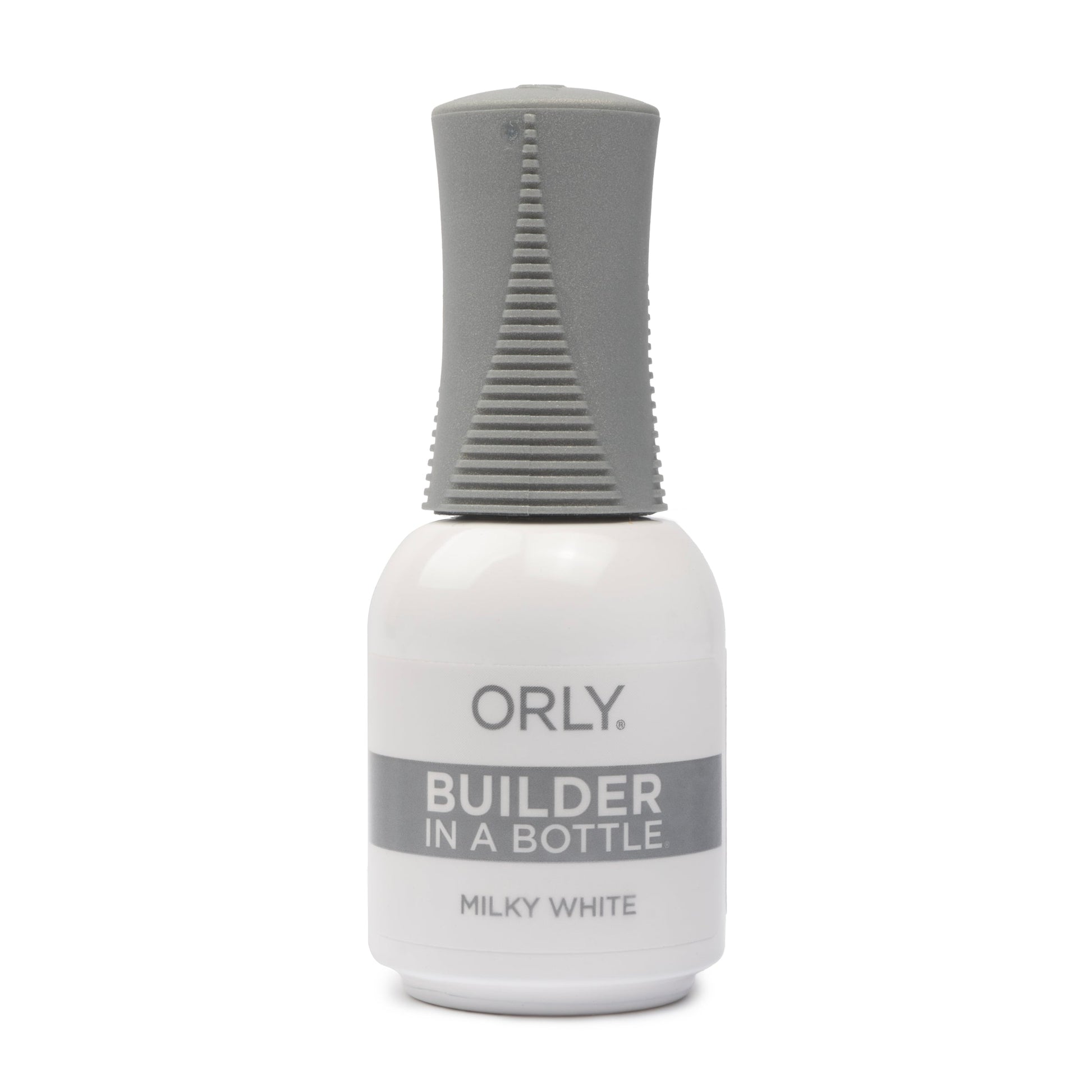 Orly Gel FX Builder in a Bottle Milky White gel nail polish in 0.6oz bottle with smooth, opaque white finish