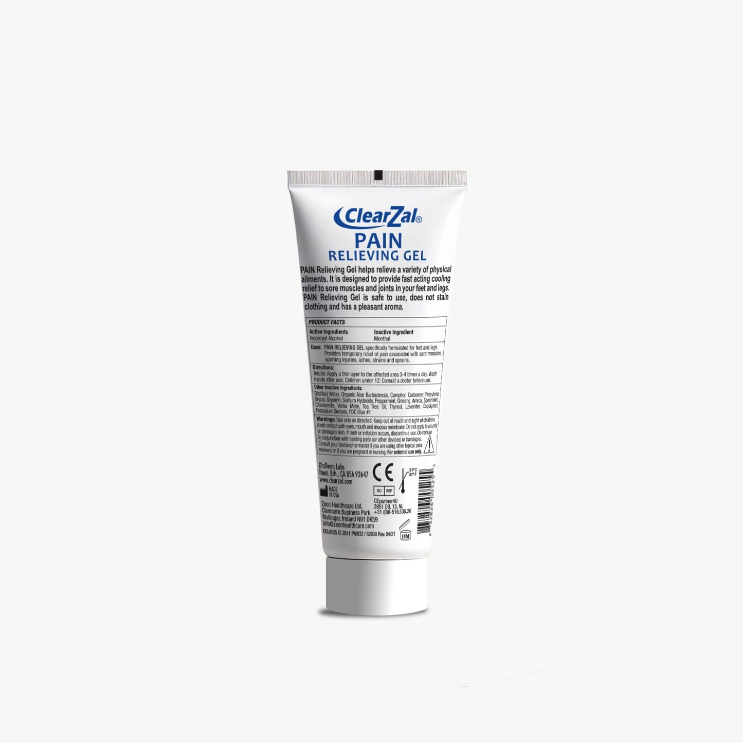 ClearZal® Pain Relieving Gel Hands-Free Tube
