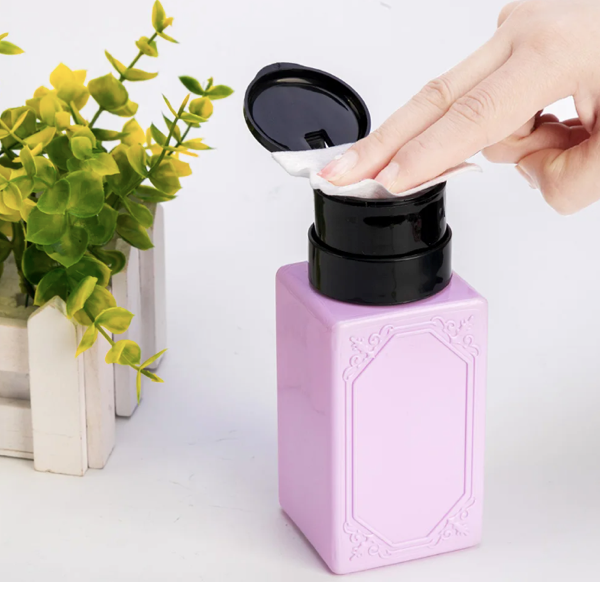 Plastic Empty Dispenser Nail Cleaner Container - Universal Nail Supplies