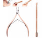 Rose gold Sofi Art nail cuticle nipper and pusher set with precise tips for removing dead skin and grooming cuticles.