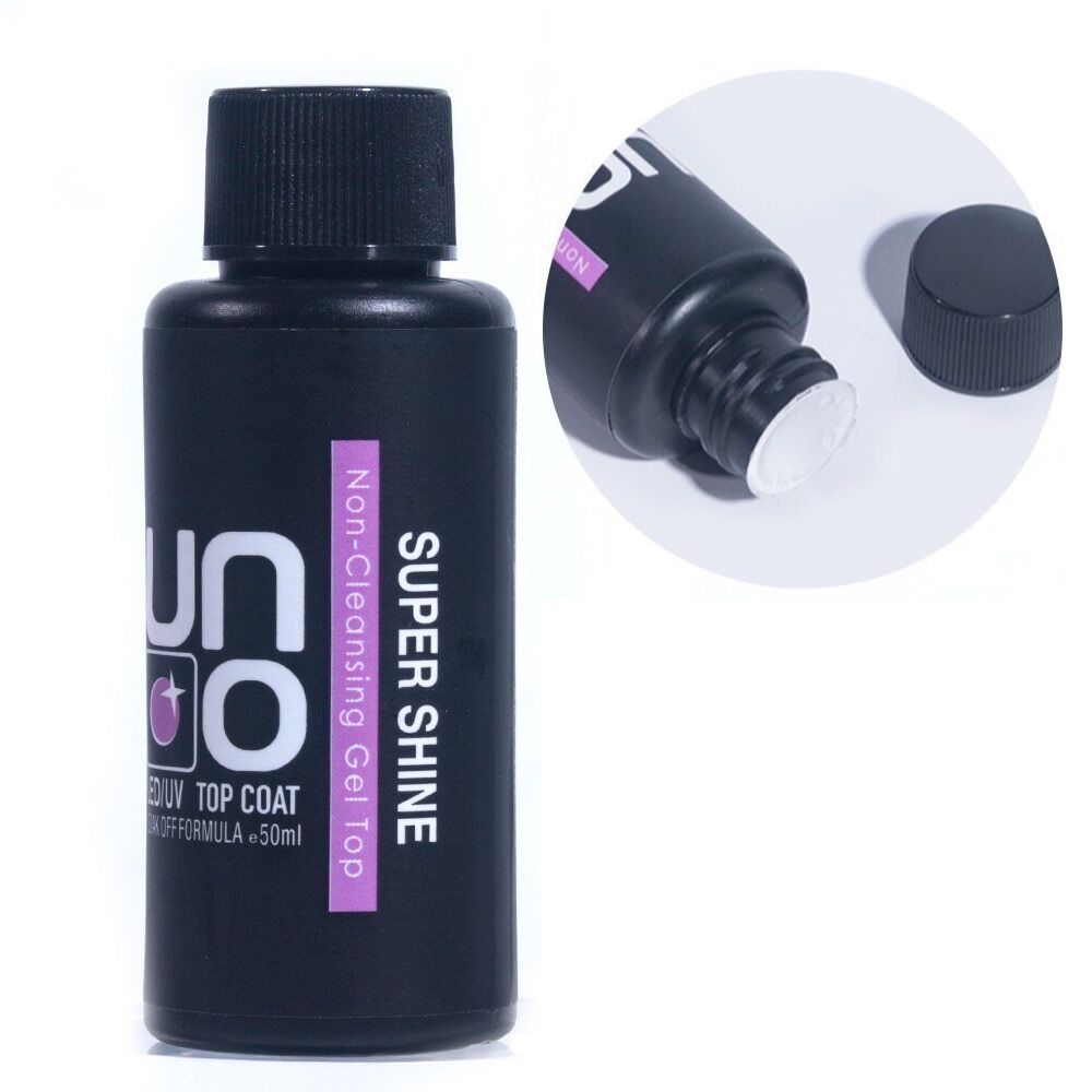 UNO Super Shine LED/UV Gel No-Cleanse Top e50 ml - Universal Nail Supplies
