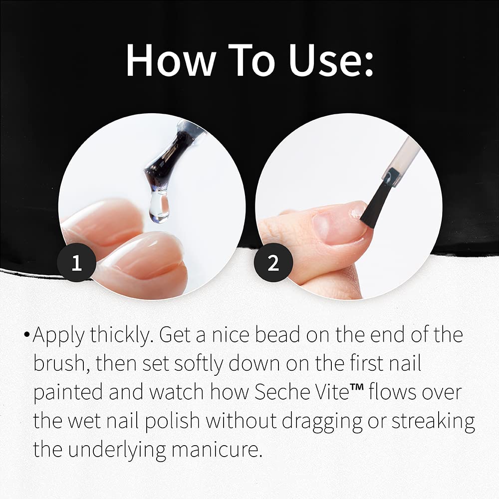 Seche Vite Dry Fast Top Coat 0.5 oz 14 mL - Universal Nail Supplies
