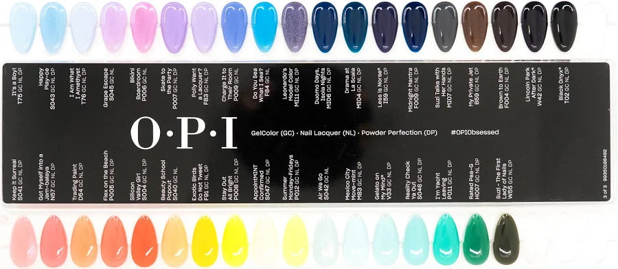 OPI Chart Color Is The Answer - 112 Shades, 3 Panel Display - Universal Nail Supplies