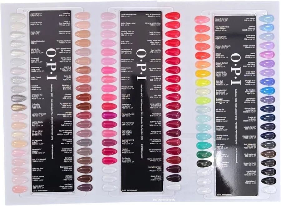 OPI Chart Color Is The Answer - 112 Shades, 3 Panel Display - Universal Nail Supplies