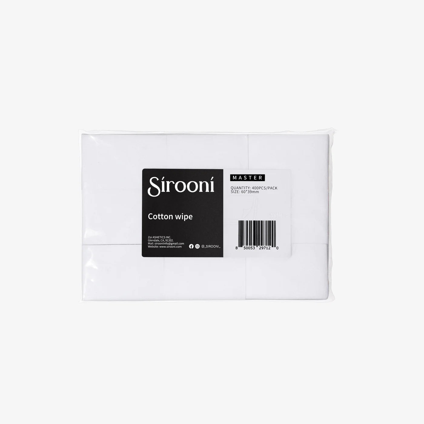 Sirooni Cotton Nail Polish Remover Pads - High Quality 400pcs - Universal Nail Supplies