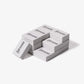 Sirooni professional nail buffer rectangle mini with 100/180 grit in grey, shown in a pack of 100 pieces.
