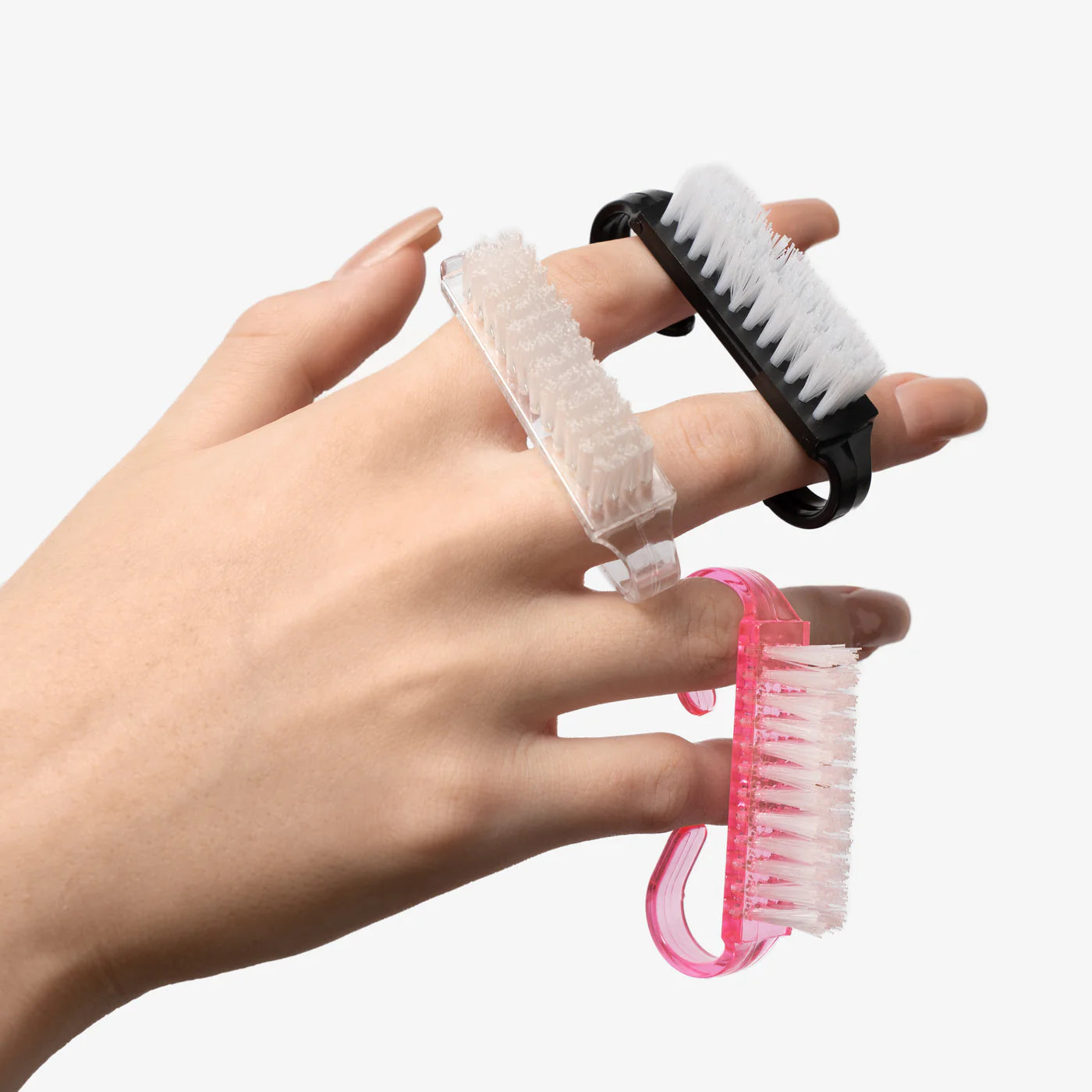 Sirooni Nail Cleaning Brush Set - 12 PCS  Pack, Black - Universal Nail Supplies