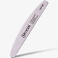 Set of 25 Sirooni Zebra nail files with 100/180 grit, ideal for professional nail care and top coat application.